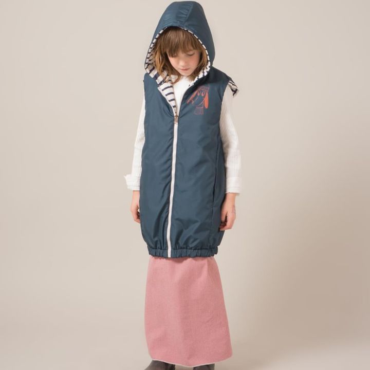 Removable Sleeve Rerversible Quilted Coat White- Product image n°4