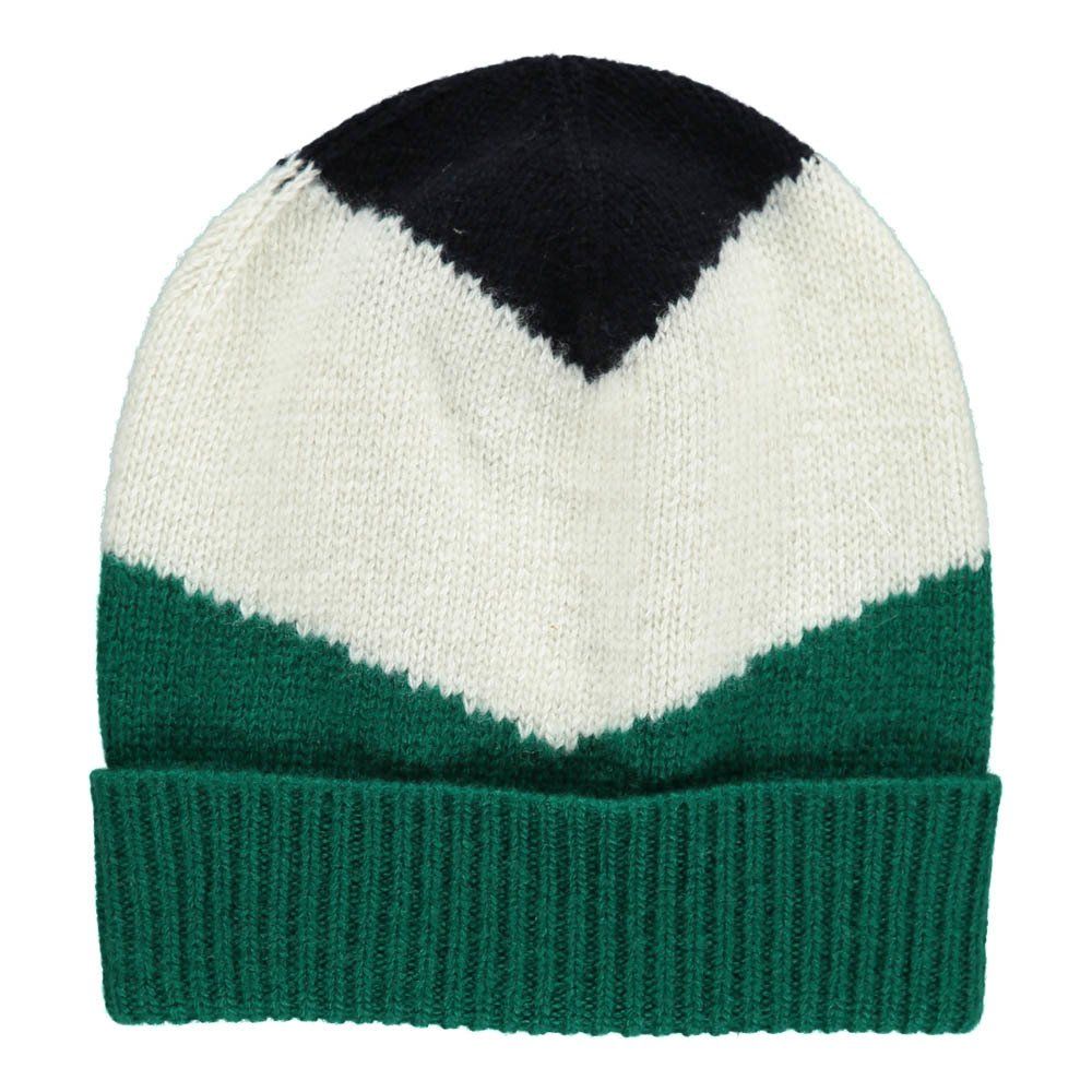 Berretto Lana Tricolore Verde Marni Moda Bambino