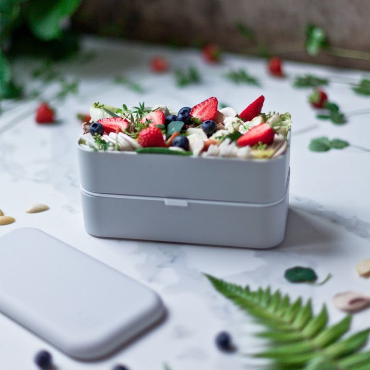 Made in France Original Bento with 2 watertight compartments | Chalk- Product image n°1