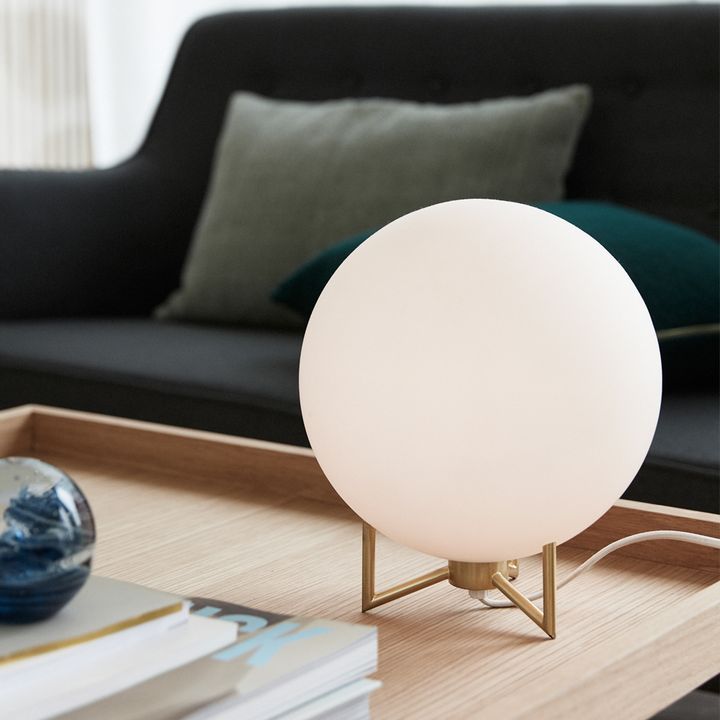 Round Table Lamp White Hübsch Design Adult