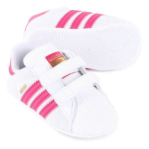 pink adidas crib shoes