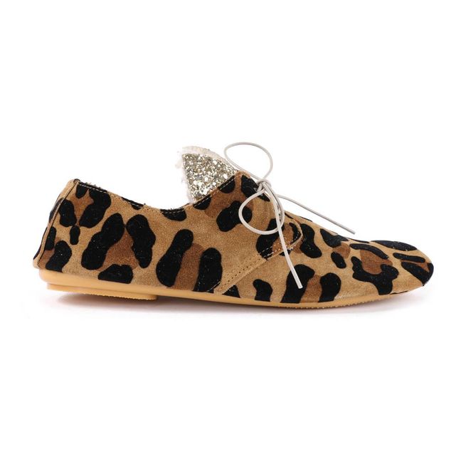 derbies leopard femme