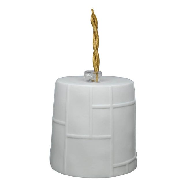 Lámpara portátil de porcelana Monde, D8,5 cm cordón 3 m