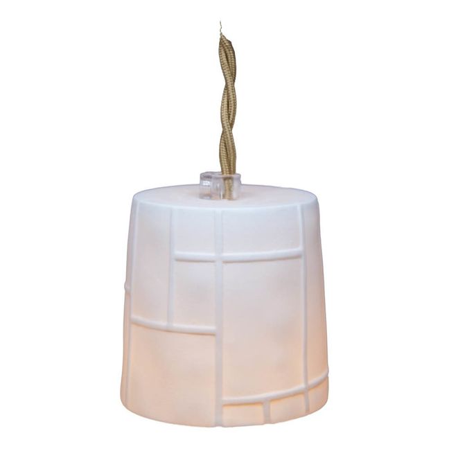 Lámpara portátil de porcelana Monde, D8,5 cm cordón 3 m