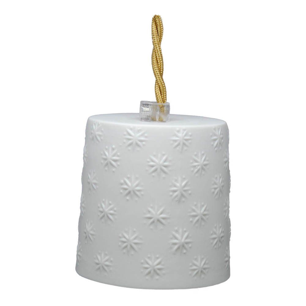 Alix D. Reynis - Baladeuse en porcelaine Byzance, D8,5 cm cordon 3 m - Blanc