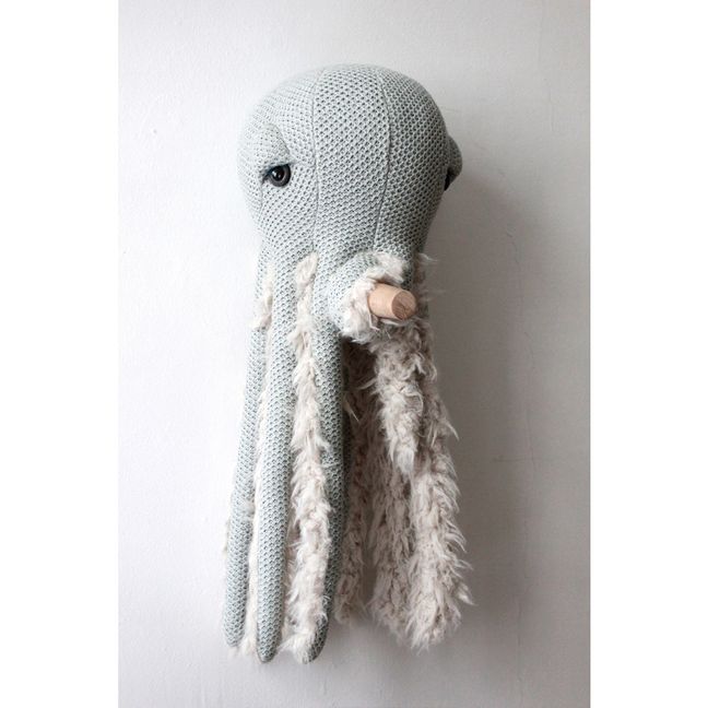 Peluche Pulpo gigante Grandma 60 cm  | Verde Gris
