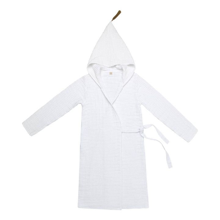 Adult Organic Cotton Dressing Gown White S001 Numero 74 Design