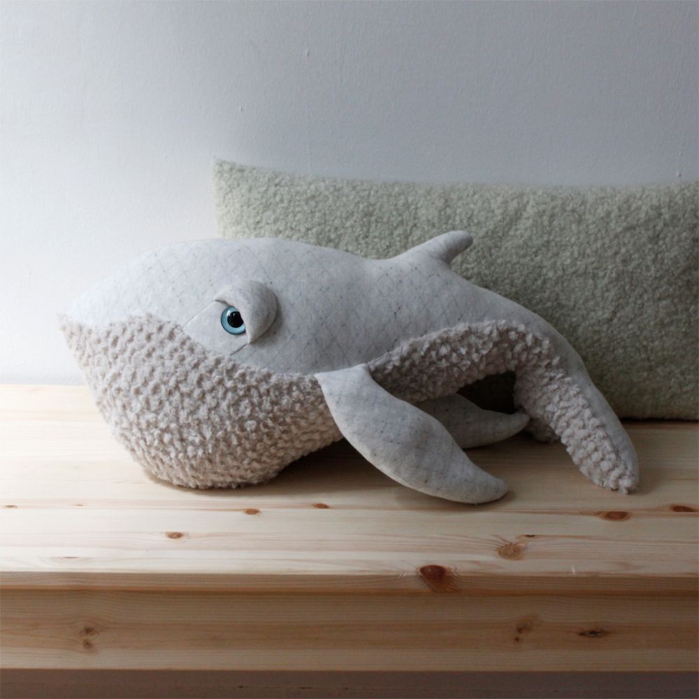 Albino Giant Whale Soft Toy 62cm White Bigstuffed Toys and