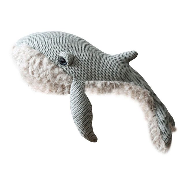 Riesen Kuscheltier Wal Grandma 83 cm  | Grün-grau