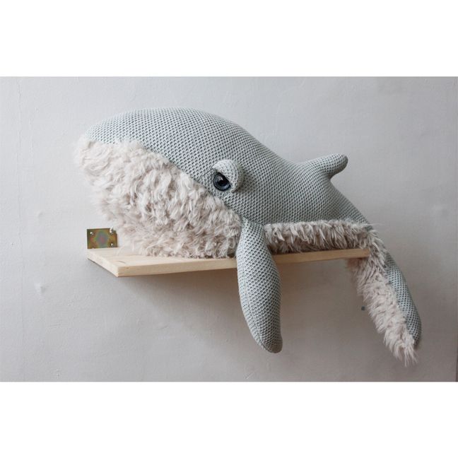Peluche gigante ballena Grandma 83 cm | Verde Gris