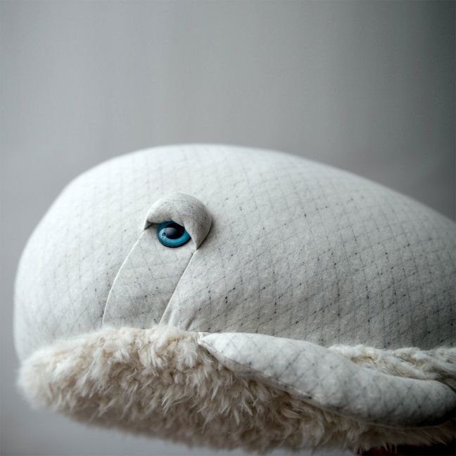 Albino Giant Whale Soft Toy - 82 cm | White