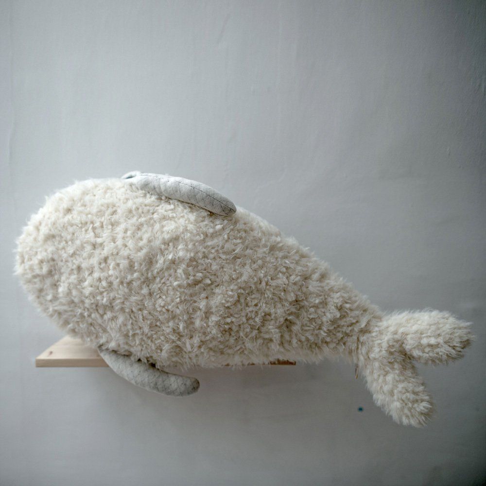 Albino Giant Whale Soft Toy 82cm White- Product image n°3