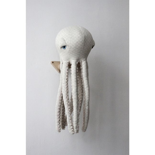 Peluche gigante polpo Albino 60 cm | Bianco