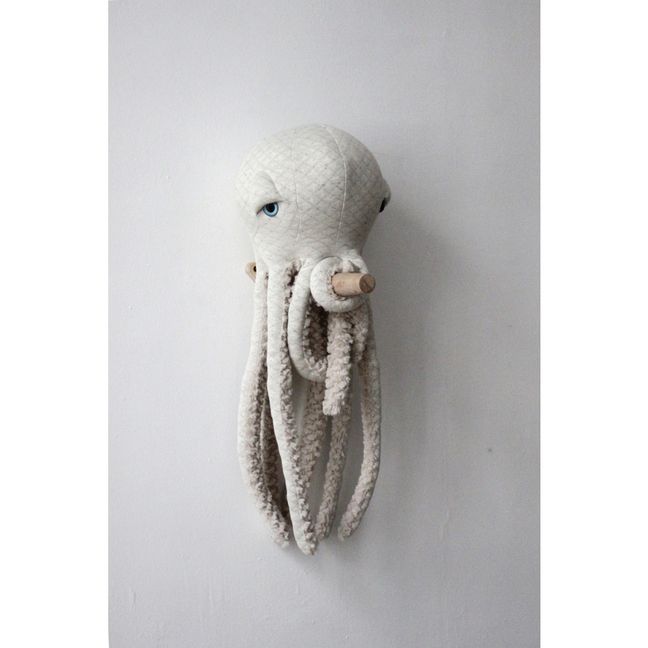 Riesen Kuscheltier Krake Albino 60 cm  | Weiß