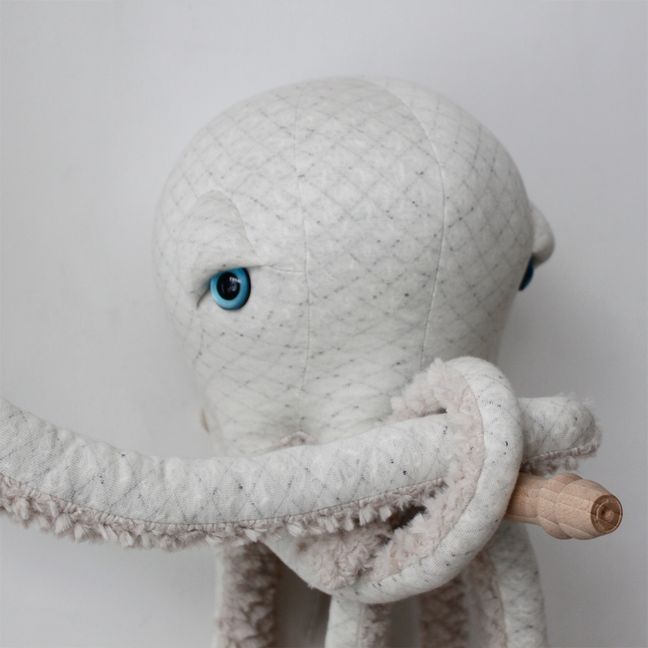 Peluche gigante pulpo Albino 60 cm | Blanco