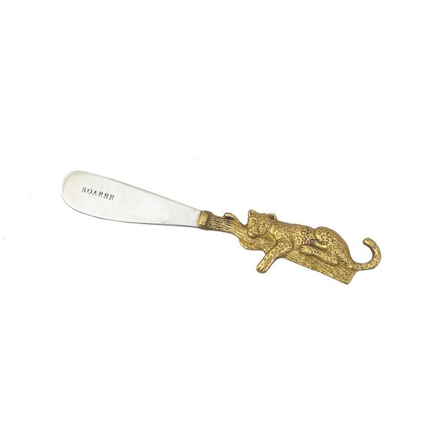 Leopard Brass Butter Knife | Gold