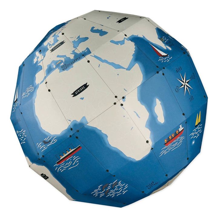 Globe 3D à monter avec 45 stickers- Image produit n°0
