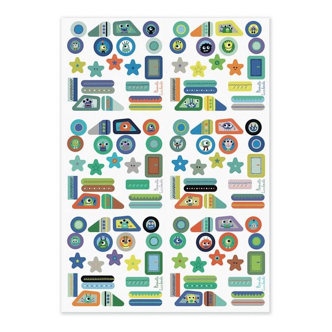 Papprakete mit 120 Stickers- 4er-Pack 