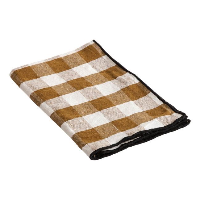 Serviette Bourdon schwarz Mimi Vichy  | Vichy Épices