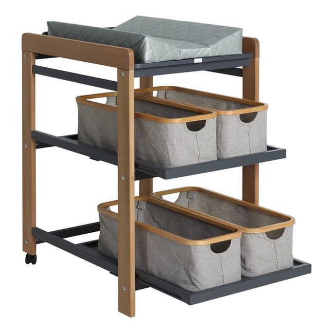 Linéa Baby Changing Table and Mattress Beech Leander Design Baby