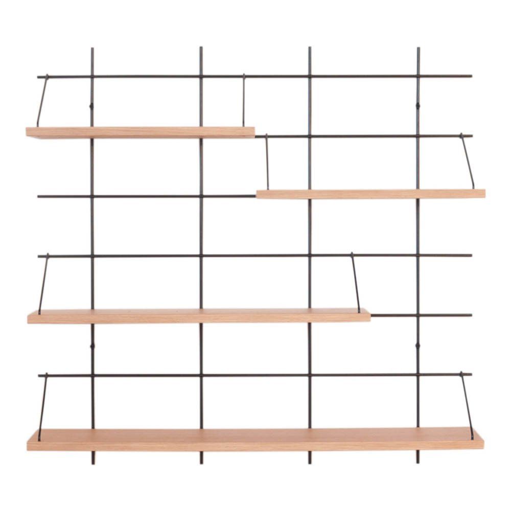 Gassien - Etagère 7 Louison noire - Chêne