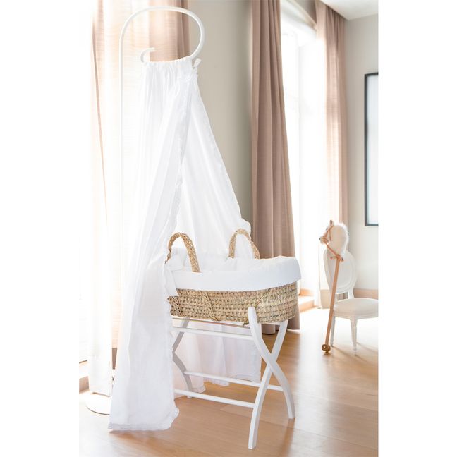 Wooden Bassinet Stand | White