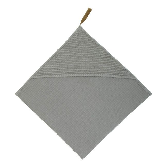 Cape de bain en coton bio | Silver Grey S019