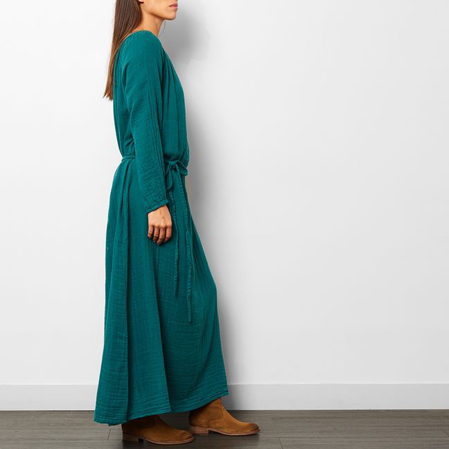 Vestido Largo Nina - Colección Adolescente y Mujer  | Teal Blue S022
