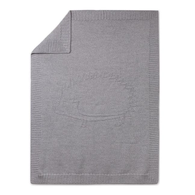 Coperta Riccio in lana mélange 75x100 cm | Grigio chiaro