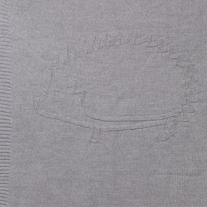 Decke Igel 75x100 cm | Hellgrau- Produktbild Nr. 1