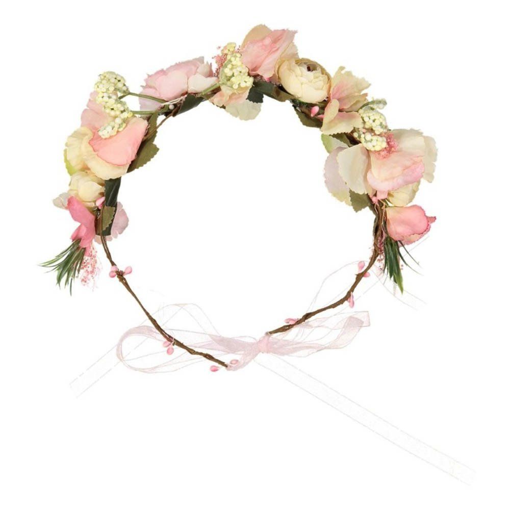 Corona de flores Rosa- Imagen del producto n°0