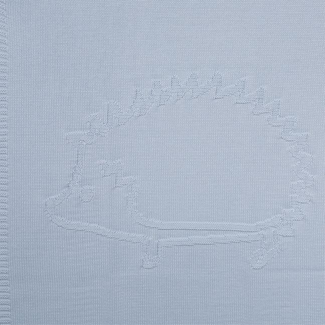 Decke Igel 75x100 cm | Hellblau