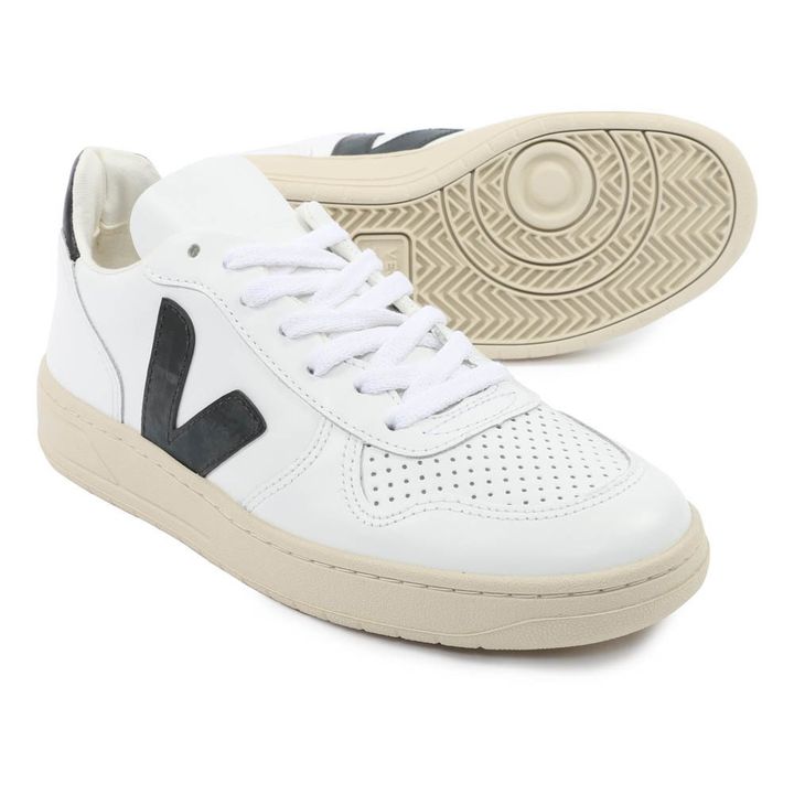 Sneaker Pelle Lacci V-10 | Nero- Immagine del prodotto n°2