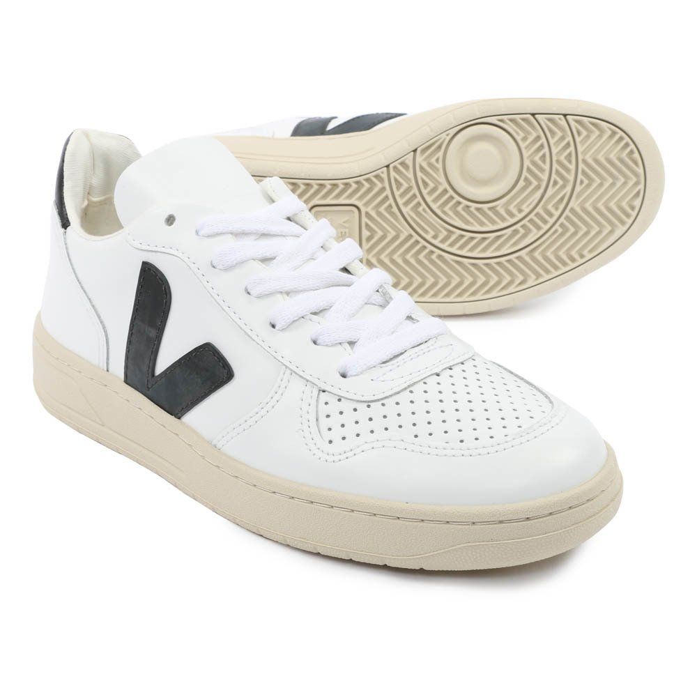 Baskets Cuir V10 Collection Adulte Noir Veja Chaussure