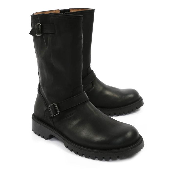 Double Buckle Boots | Black- Product image n°1
