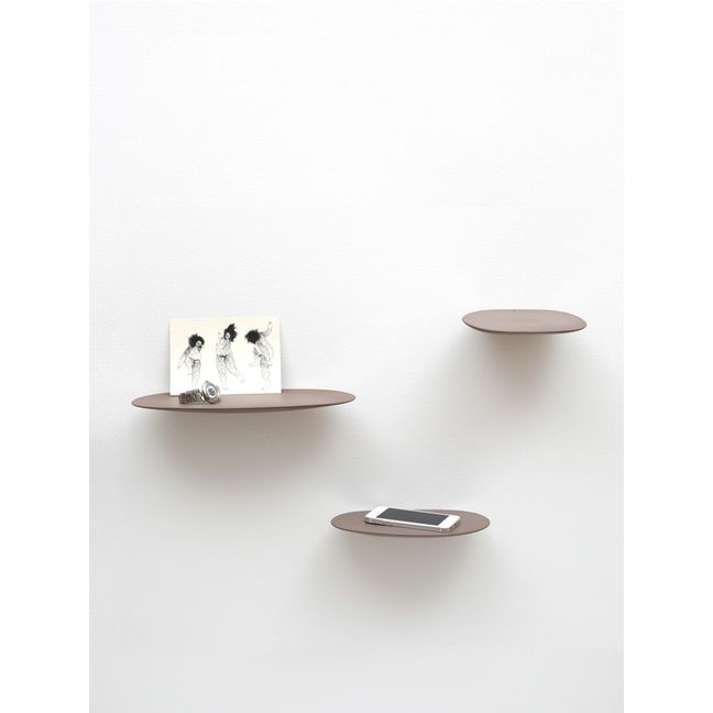Isola Ceramic Shelf, Studio Brichetziegler - Set of 3 Marron glac