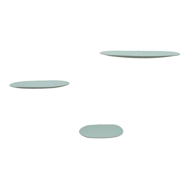 Isola Ceramic Shelf, Studio Brichetziegler - Set of 3 Almond green