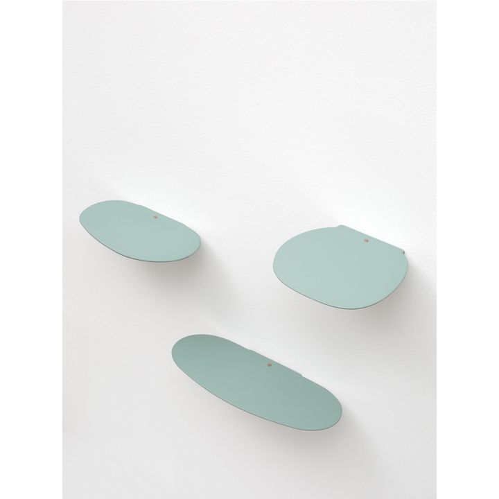 Etagères en céramique Isola, Studio Brichetziegler - Set de 3 | Vert amande- Image produit n°2