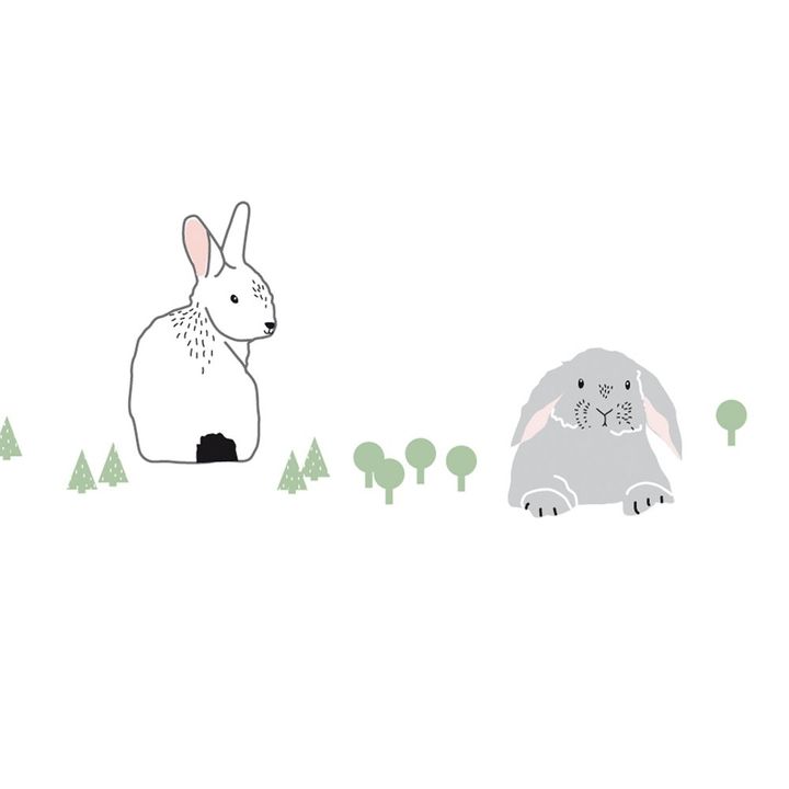 Rabbits In The Forest Frieze- Product image n°2