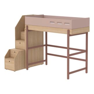 Flexa Play Letto POPSICLE mezza altezza con scala con cassetti 90x200 cm-listing