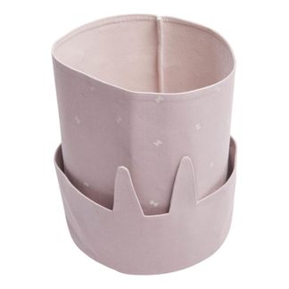 Fabelab Cesta de almacenaje estampado conejo de algodón orgánico 27x23 cm-listing