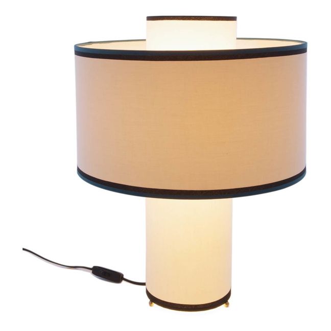 Lampada da tavolo Bianca in cotone | Blu Sarah