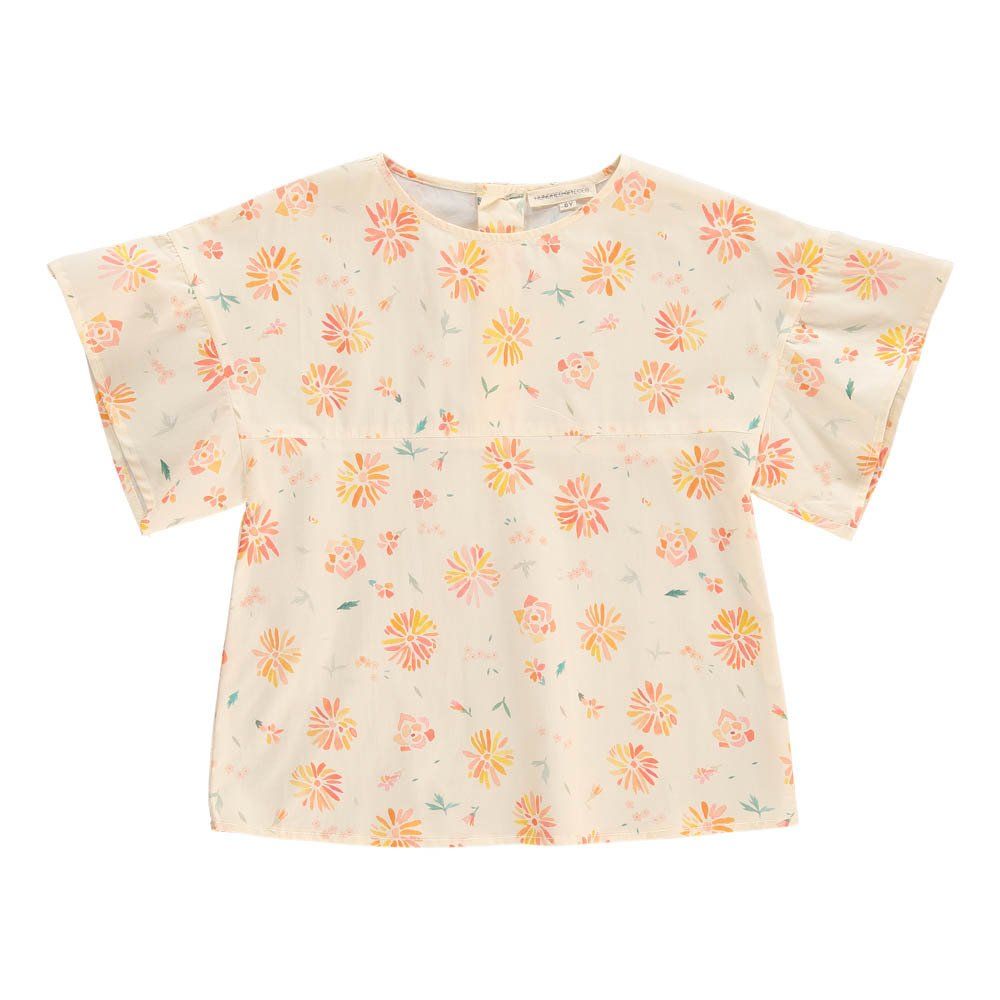 Hundred Pieces - Blouse Flowers - Fille - Vanille
