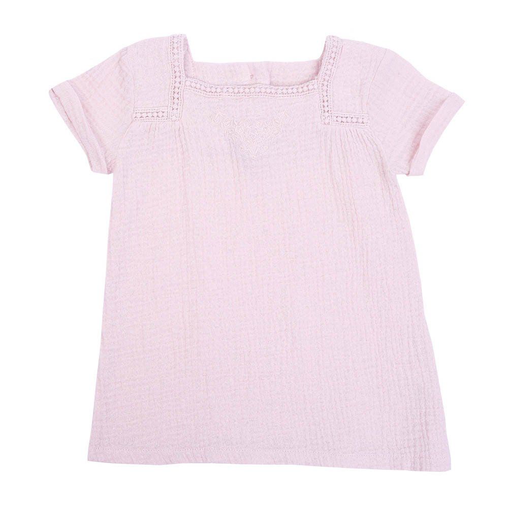 Emile et Ida - Robe Coton Double Face - Fille - Rose