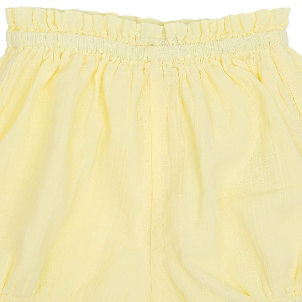 Crepon Shorts Yellow Emile et Ida Fashion Children