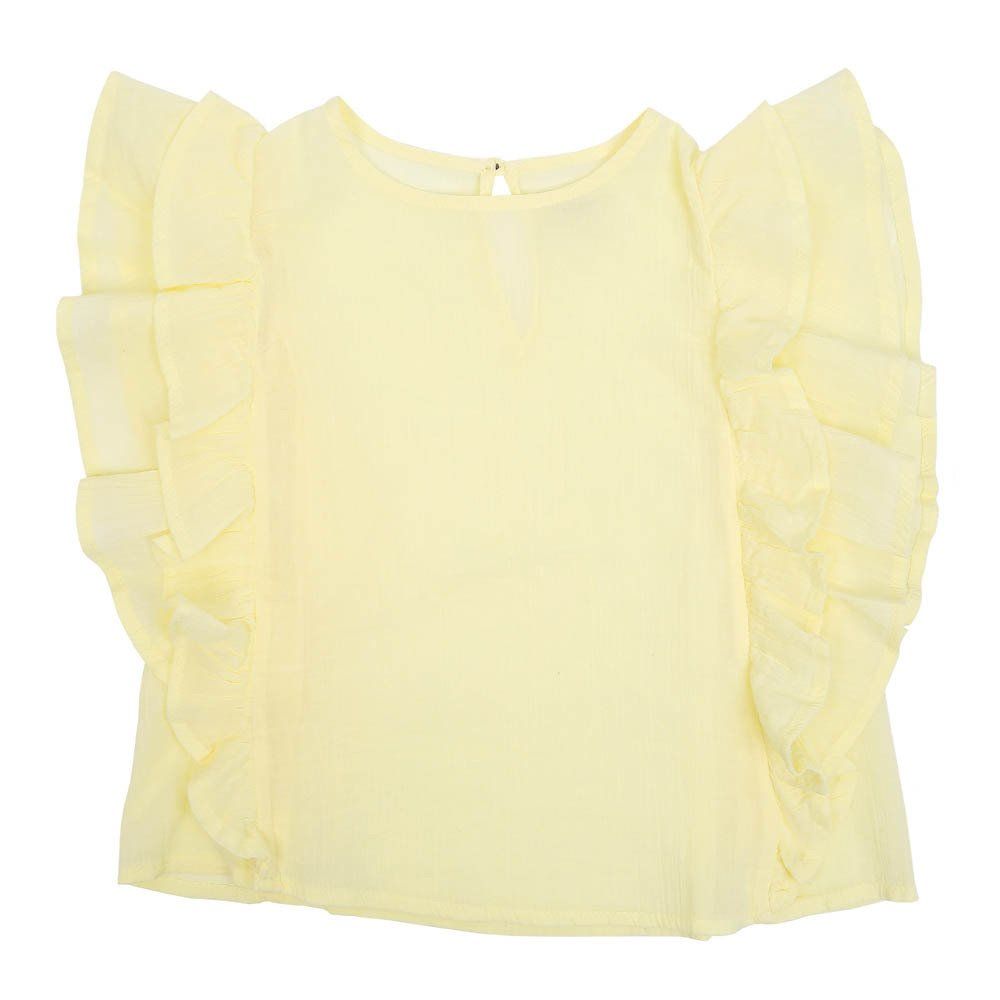 Emile et Ida - Blouse Crépon Volants - Fille - Jaune