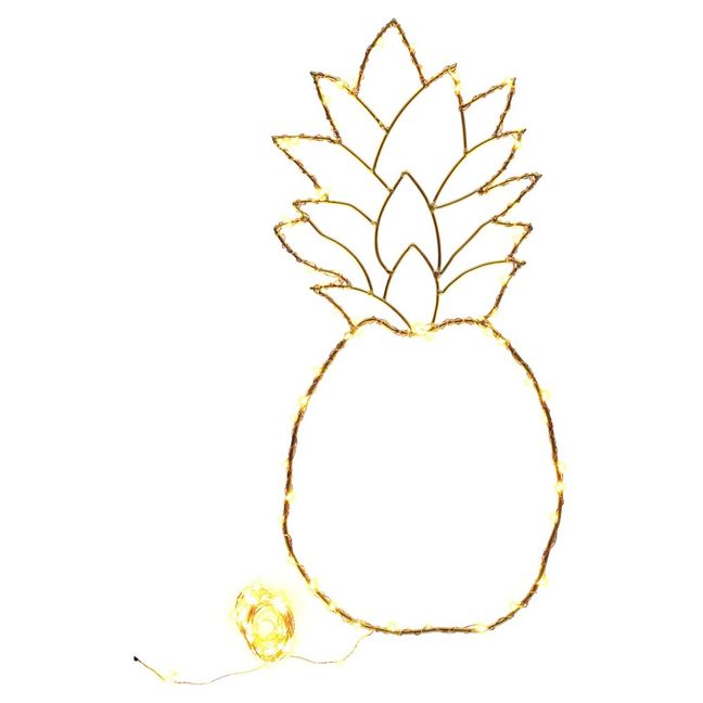 Ananas lumineux exclu Zoé Rumeau x Bonton x Smallable avec guirlande cuivre
