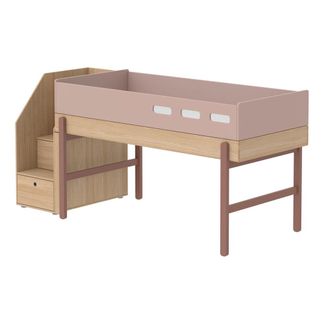 Flexa Play Letto POPSICLE mezza altezza con scala con cassetti 90x200 cm-listing