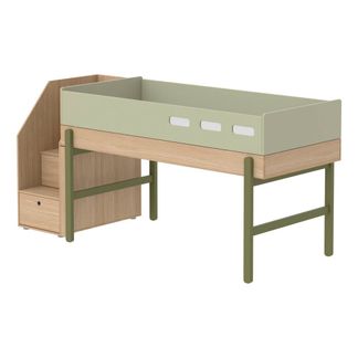 Flexa Play Letto POPSICLE mezza altezza con scala con cassetti 90x200 cm-listing