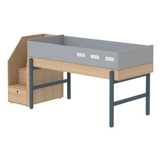 Flexa Play Letto POPSICLE mezza altezza con scala con cassetti 90x200 cm-listing